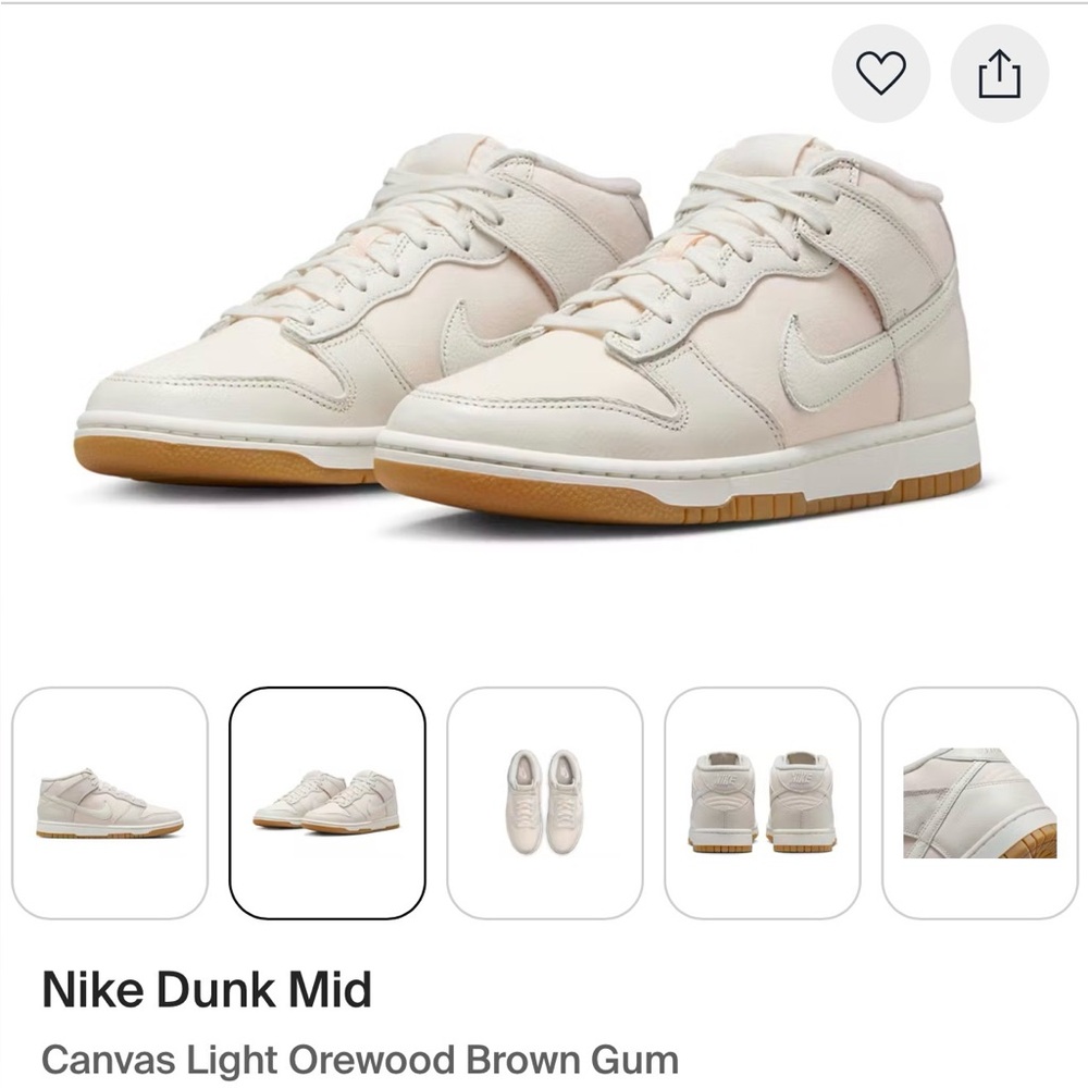 Nike Dunk Mid Light Orewood Brown Sneakers